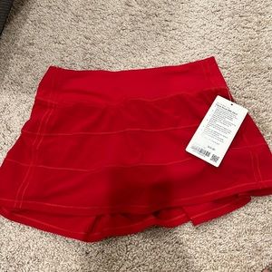 NWT Lululemon Pace Rival Skirt Dark Red